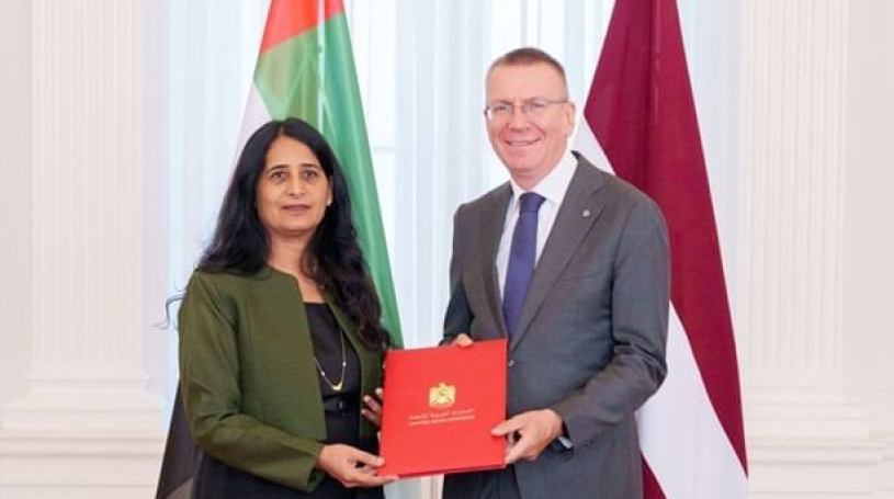 UAE Ambassador presents credentials to President of Latvia
