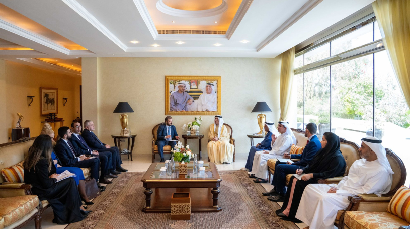 Saud bin Saqr receives Armenian Minister of Economy