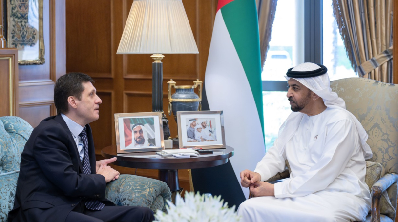 Hamdan bin Zayed receives Ambassador of Russian Federation to UAE
