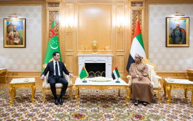 Mansour bin Zayed meets President of Turkmenistan in Ashgabat