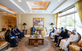 Saud bin Saqr receives Armenian Minister of Economy